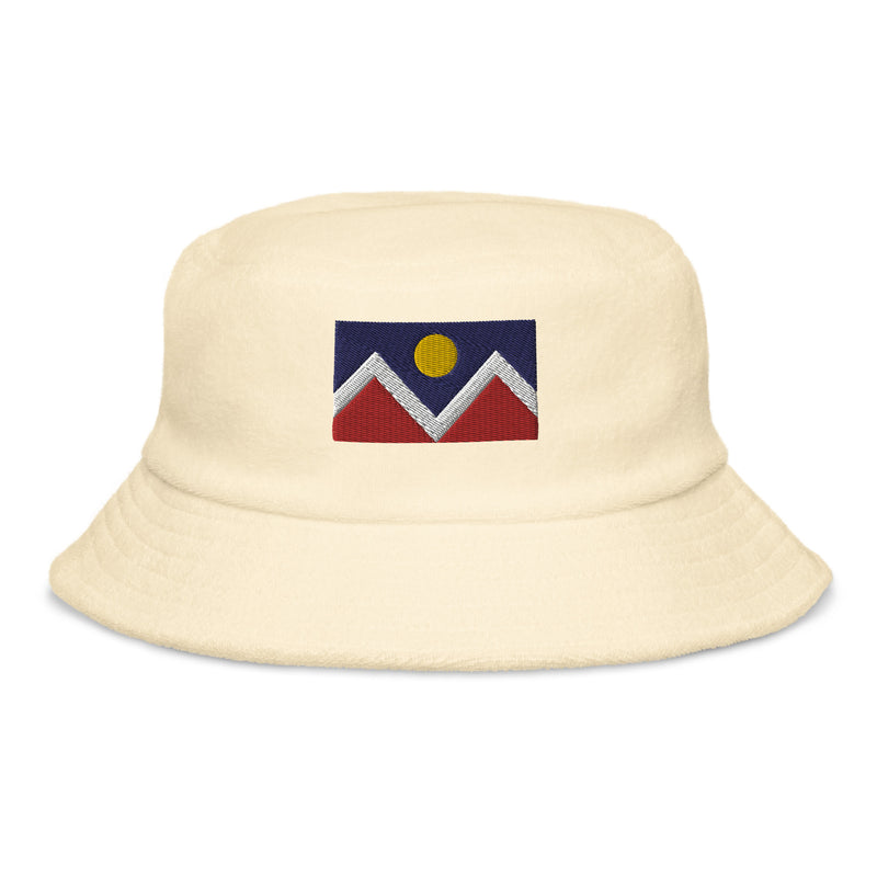 Denver Colorado Flag Terry Cloth Bucket Hat