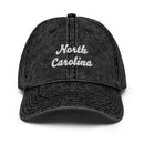 Script North Carolina Washed Out Dad Hat