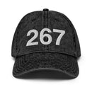 267 Philadelphia Area Code Washed Out Dad Hat