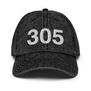 305 Miami Area Code Faded Dad Hat