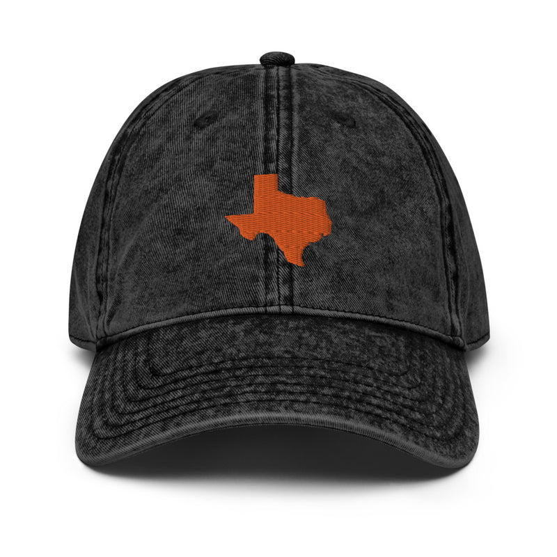 Orange Texas Faded Dad Hat