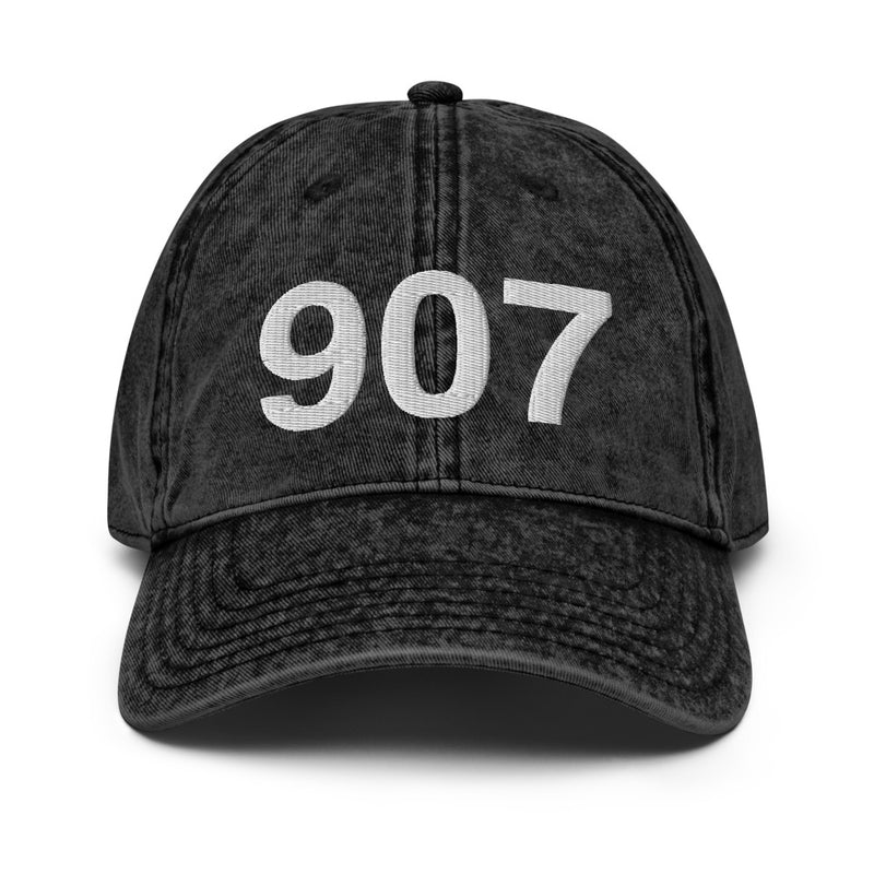 907 Alaska Area Code Faded Dad Hat