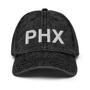 PHX Phoenix Airport Code Faded Dad Hat