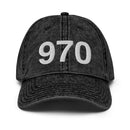 970 Colorado Area Code Faded Dad Hat