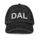 DAL Dallas Airport Code Faded Dad Hat