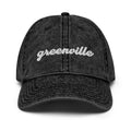 Cursive Greenville SC Faded Dad Hat