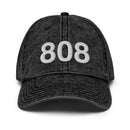 808 Honolulu Area Code Faded Dad Hat