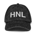 HNL Honolulu Airport Code Faded Dad Hat