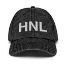 HNL Honolulu Airport Code Faded Dad Hat