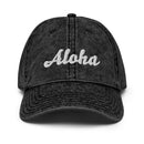 Cursive Aloha Faded Dad Hat
