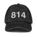 814 Erie Area Code Faded Dad Hat