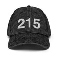215 Philadelphia Area Code Faded Dad Hat