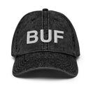 BUF Buffalo NY Airport Code Faded Dad Hat