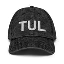TUL Tulsa Airport Code Faded Dad Hat