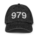 979 College Station Area Code Faded Dad Hat