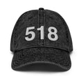 518 Upstate NY Area Code Faded Dad Hat