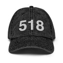 518 Upstate NY Area Code Faded Dad Hat