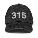 315 Upstate NY Area Code Faded Dad Hat