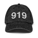 919 Raleigh NC Area Code Faded Dad Hat