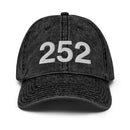 252 Outer Banks NC Area Code Faded Dad Hat