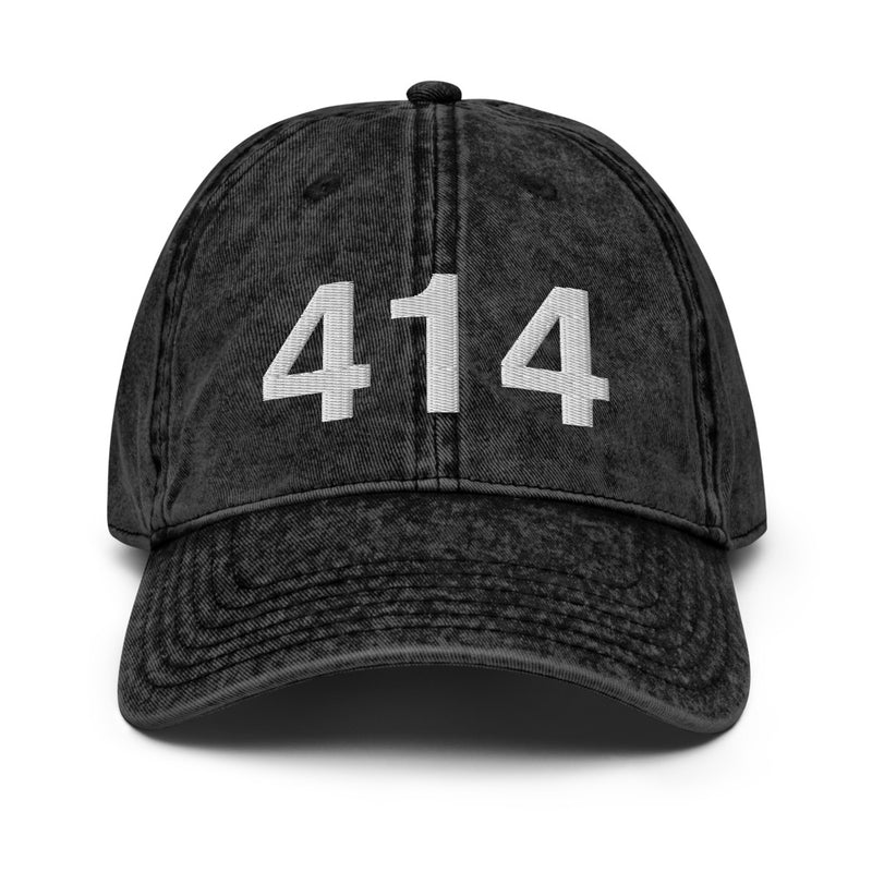 414 Milwaukee Area Code Faded Dad Hat