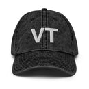 Vermont VT State Abbreviation Faded Dad Hat