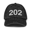 202 Washington DC Area Code Faded Dad Hat