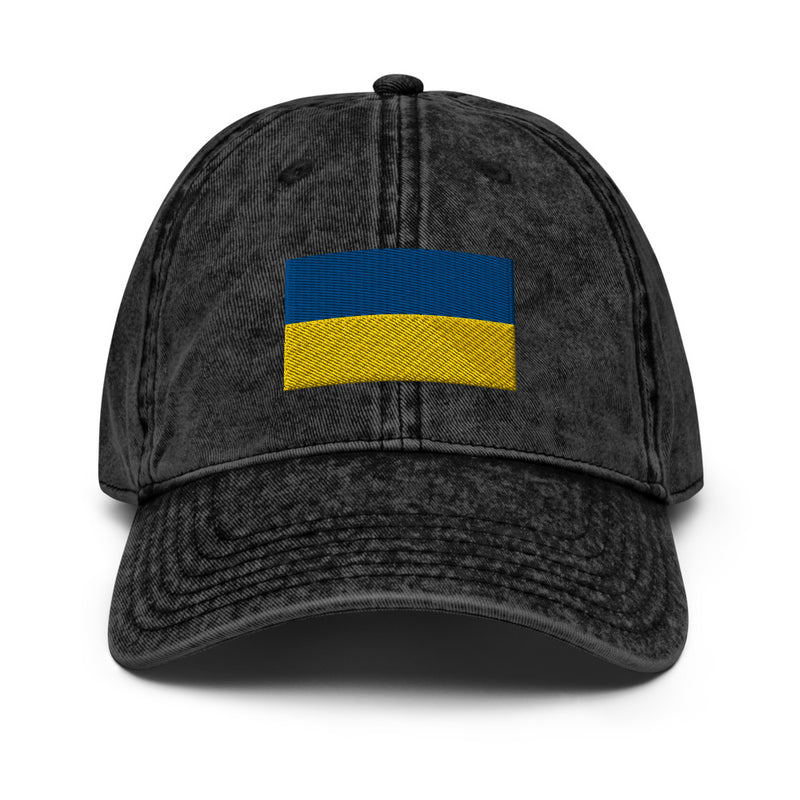 Flag of Ukraine Faded Dad Hat.
