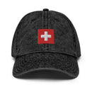 Switzerland Flag Faded Dad Hat