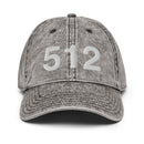 512 Austin Area Code Faded Dad Hat