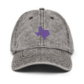 Purple Texas Faded Dad Hat