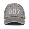 907 Alaska Area Code Faded Dad Hat