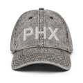 PHX Phoenix Airport Code Faded Dad Hat