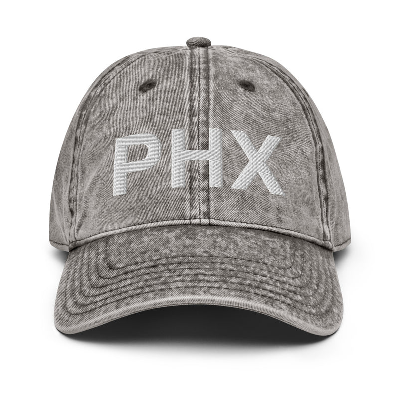 PHX Phoenix Airport Code Faded Dad Hat
