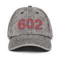 Orange and Purple 602 Phoenix Area Code Faded Dad Hat