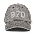 970 Colorado Area Code Faded Dad Hat