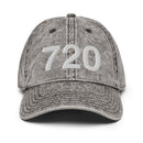720 Denver Area Code Faded Dad Hat