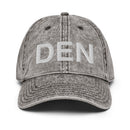 DEN Denver Airport Code Faded Dad Hat