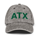 Black and Green ATX Austin City Code Faded Dad Hat