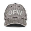 DFW Dallas Fort Worth Airport Code Faded Dad Hat