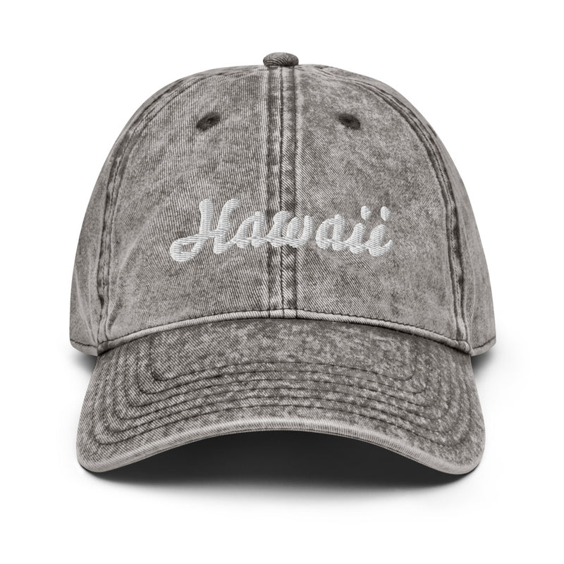 Cursive Hawaii Faded Dad Hat