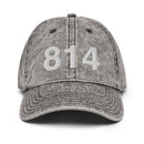814 Erie Area Code Faded Dad Hat