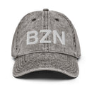 BZN Bozeman Airport Code Faded Dad Hat