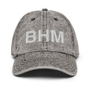 BHM Birmingham Airport Code Faded Dad Hat