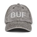BUF Buffalo NY Airport Code Faded Dad Hat