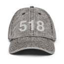 518 Upstate NY Area Code Faded Dad Hat