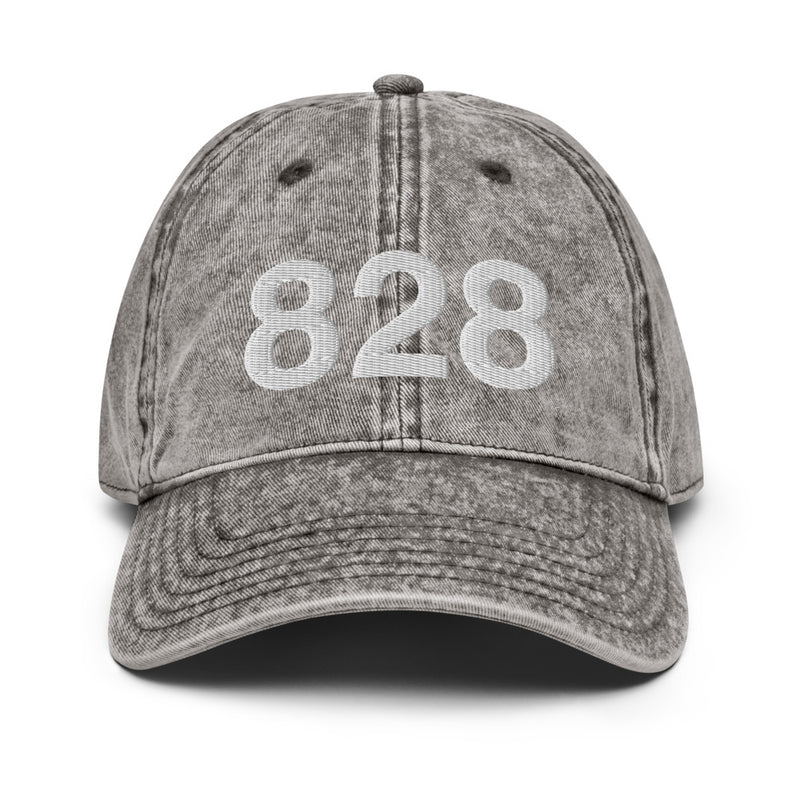 828 Asheville NC Area Code Faded Dad Hat