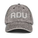 RDU Raleigh NC Airport Code Faded Dad Hat