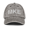 MKE Milwaukee Airport Code Faded Dad Hat