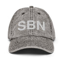 SBN South Bend Airport Code Faded Dad Hat